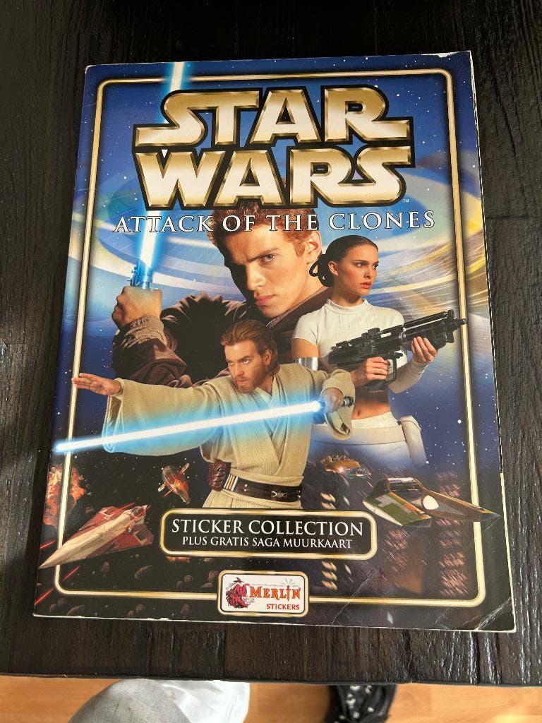 Star wars merlin sticker verzamelalbum niet compleet, Ophalen of Verzenden, Gebruikt, Boek of Poster