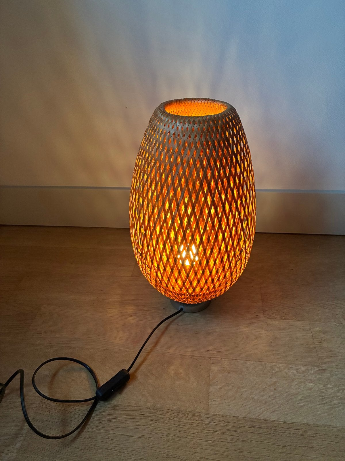 IKEA Böja tafellamp bamboe, sfeerlamp, Scandinavisch, Natuurlijk materiaal, E27 (groot), IKEA