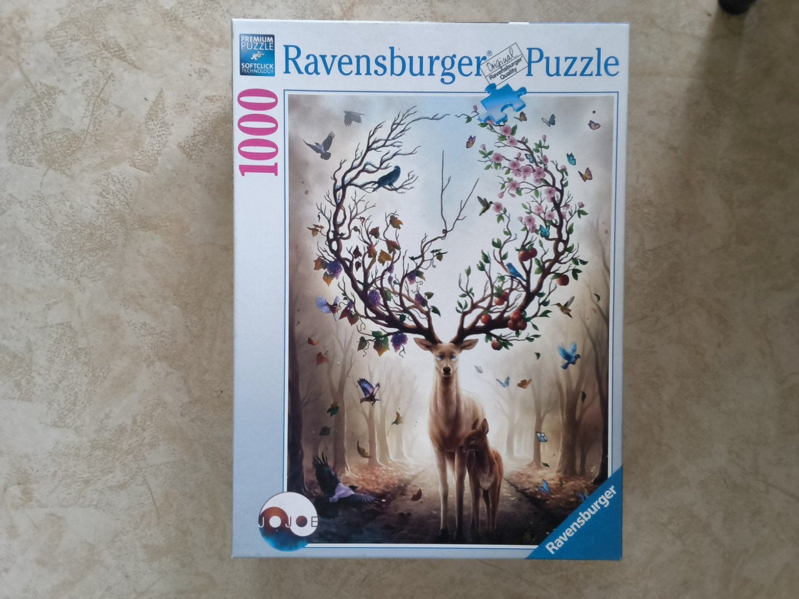 Ravensburger Legpuzzel 1000 stukjes - Hert met bloemen, Ophalen of Verzenden, 500 t/m 1500 stukjes, Zo goed als nieuw