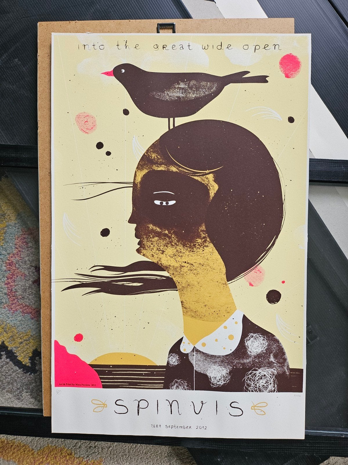 Poster Into the great wide open/ Spinvis, Mara Piccione 2012, Ophalen of Verzenden