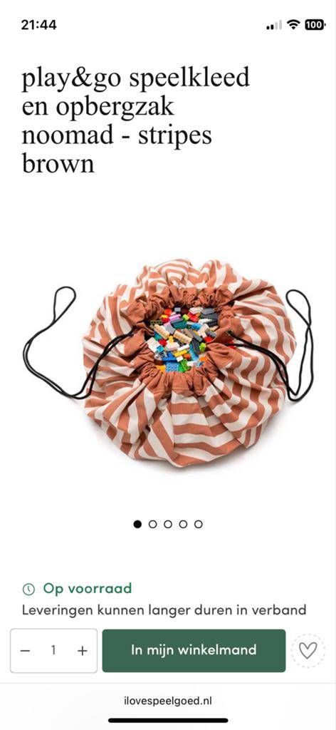 Play&Go Speelkleed en Opbergzak, Ophalen, Overige typen