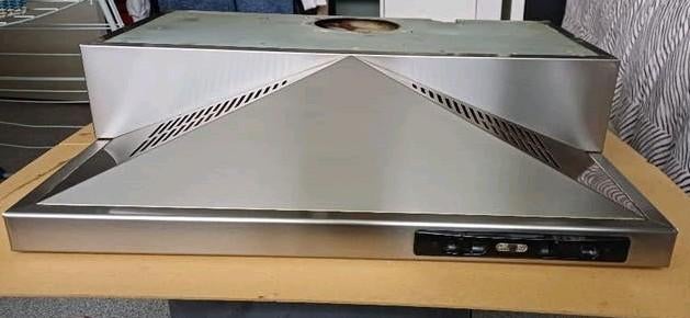 Onderbouw RVS wasemkap met 3 standen, verlichting en slang, Ophalen, Gebruikt, Minder dan 200 m³ per uur, Onderbouw afzuigkap