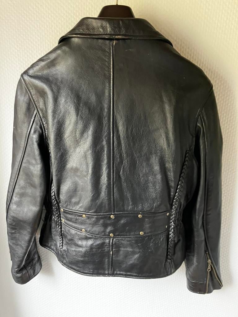 Bikerjasje dames mt XL, valt als eu maat 42, Ophalen of Verzenden, Tweedehands, Dames, Jas | leer