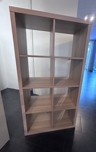 IKEA Kallax vakkenkast – Eikenpatroon (Schoenenkast gratis), Ophalen, Gebruikt, 100 tot 150 cm, 50 tot 100 cm