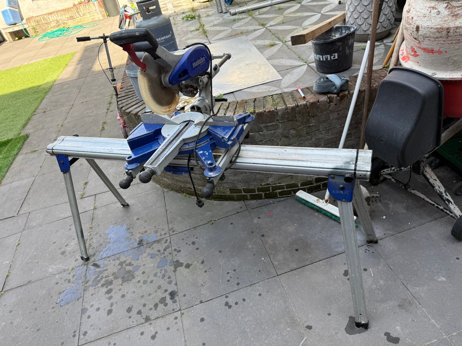 Afkortzaag metabo, Doe-het-zelf en Verbouw, Ophalen of Verzenden, Zo goed als nieuw, Afkortzaag, 30 tot 70 mm
