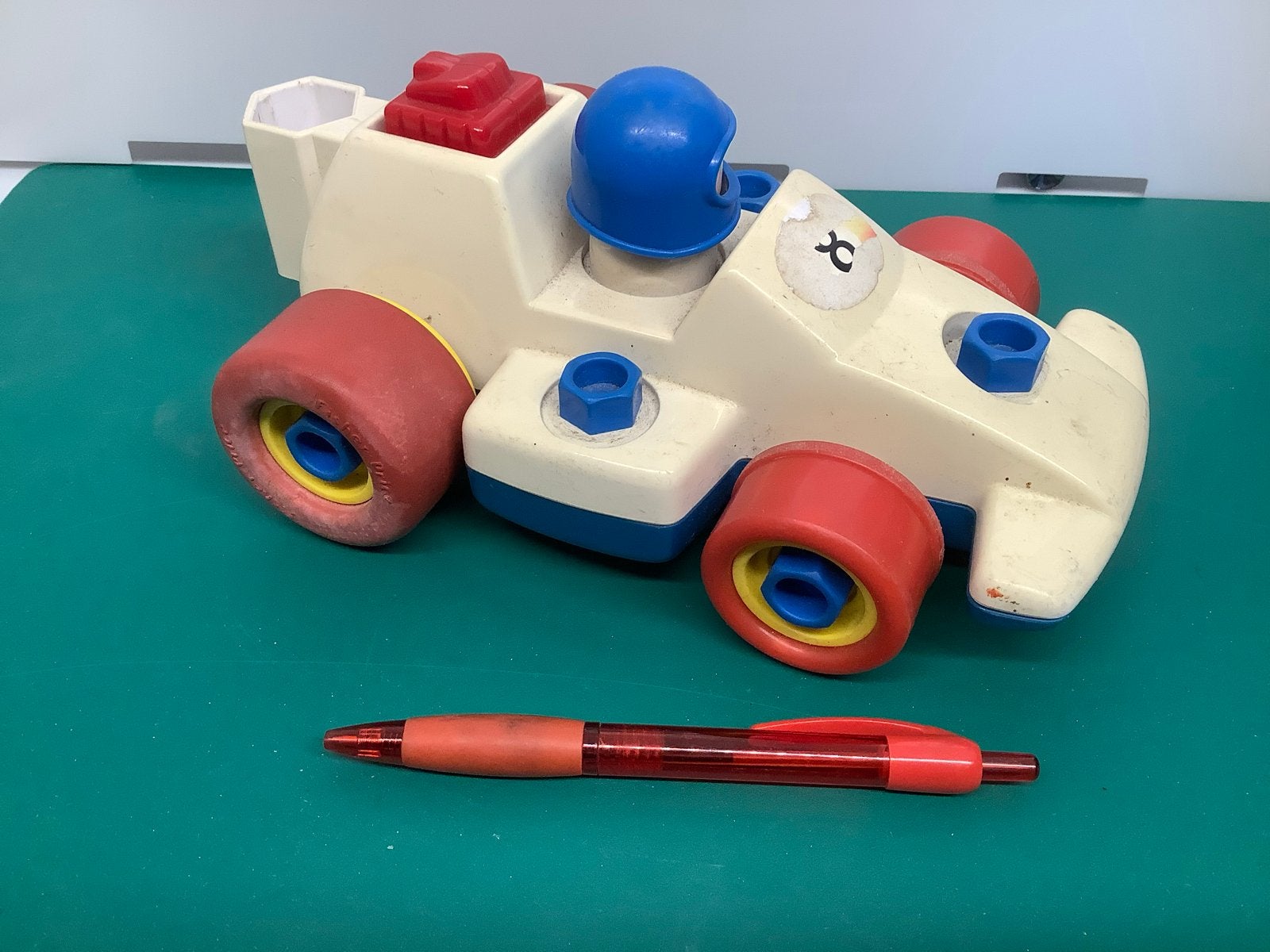 Vintage Fisher-Price Raceauto met Coureur, Ophalen of Verzenden, Gebruikt, Auto of Voertuig