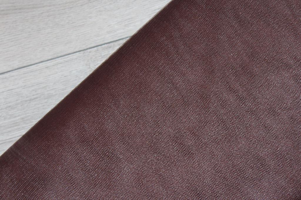 Rol uni Tule stof Bruin - Flare free 100%nylon #127, Overige materialen, Bruin, 120 cm of meer, Ophalen of Verzenden