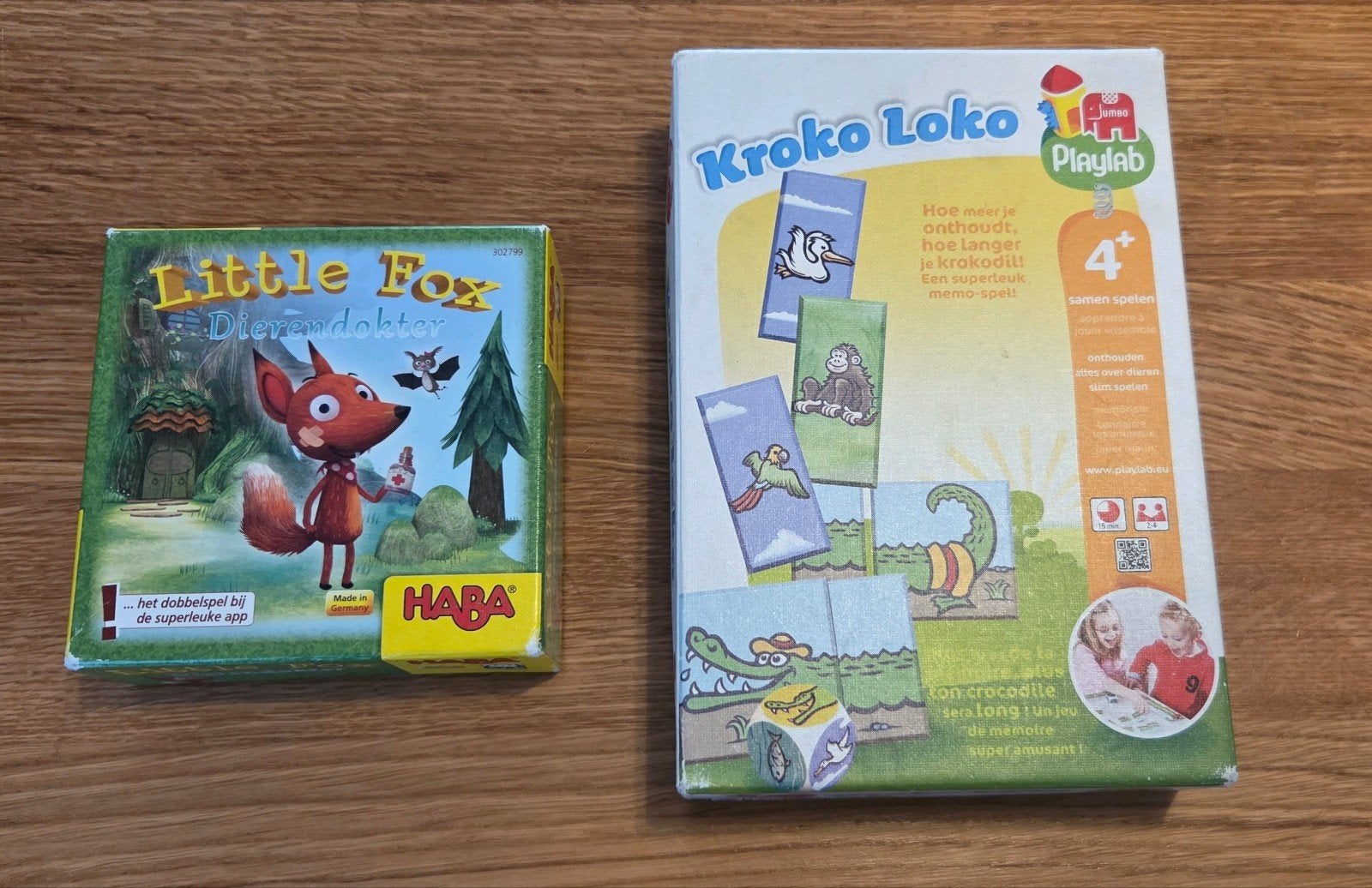 HABA Little Fox Dierendokter & Kroko Loko bordspellen, Ophalen