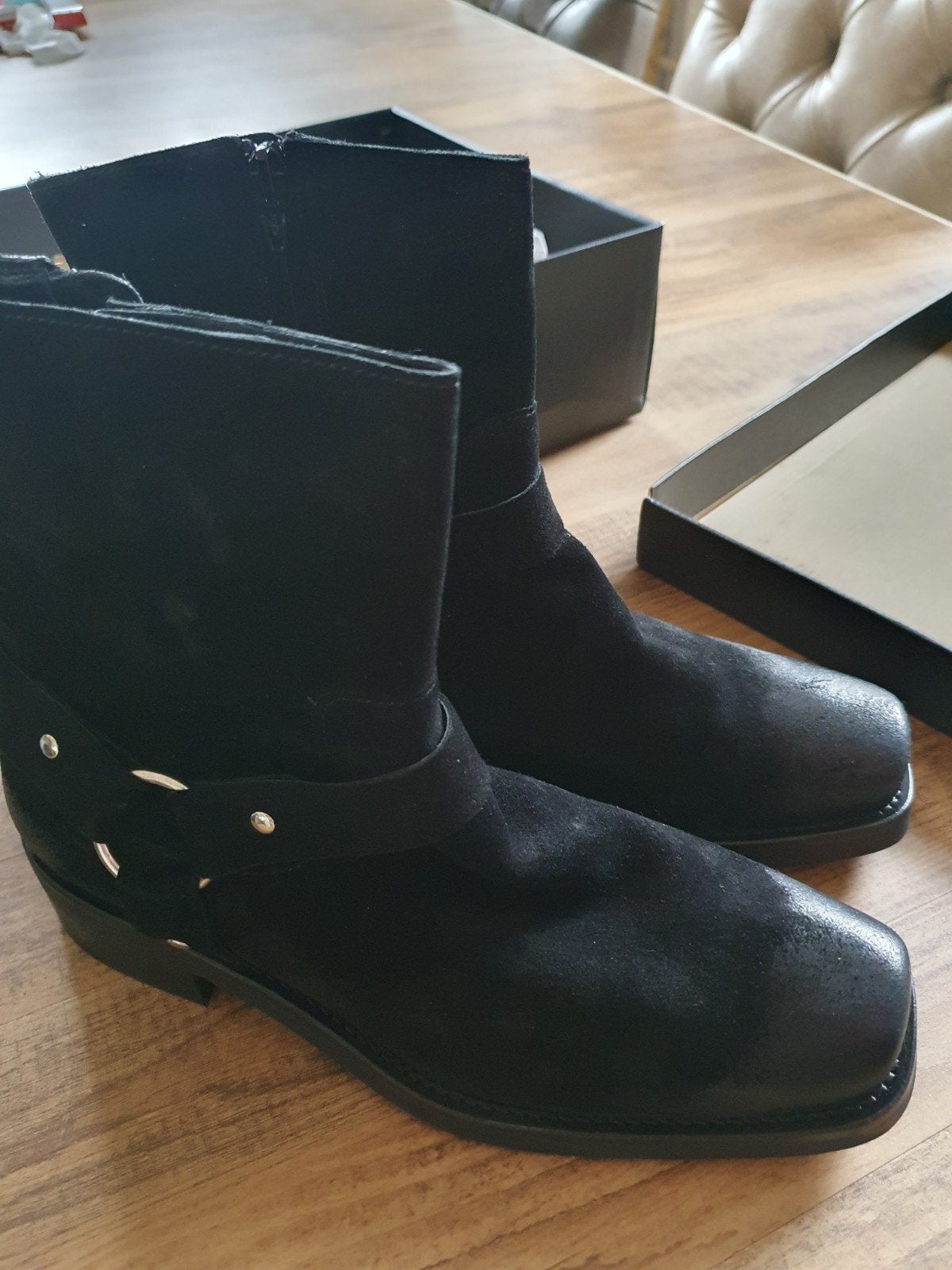 Nieuwe Zwarte Western Boots Maat 41 - Ca'shott Gold, Kleding | Dames, Zwart, Lage of Enkellaarzen, Nieuw, Ophalen of Verzenden