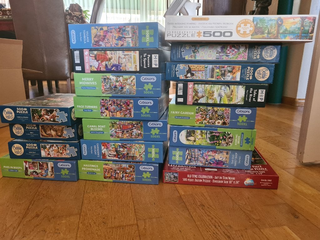 Puzzels 500 XL stukjes, Ophalen, 500 t/m 1500 stukjes, Zo goed als nieuw, Legpuzzel