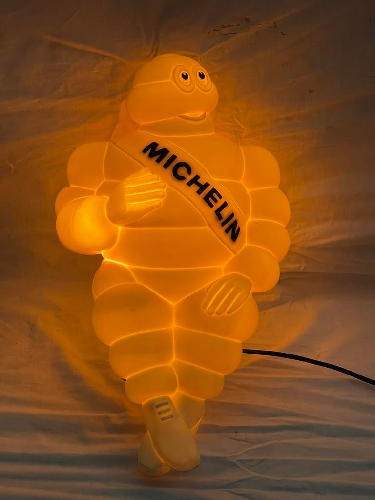 Vintage Michelin Bibendum Lamp - Uniek Verzamelobject, Ophalen of Verzenden, Gebruikt, Lichtbak of (neon) lamp