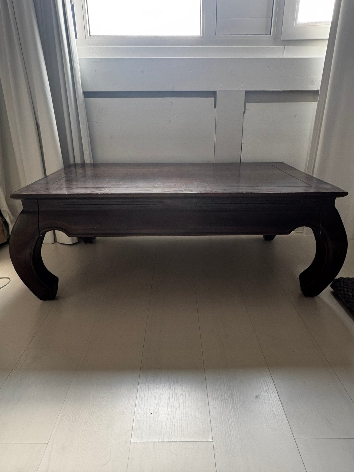 Massief houten opium tafel 120 x 70, Ophalen, 100 tot 150 cm, 50 tot 100 cm, Zo goed als nieuw