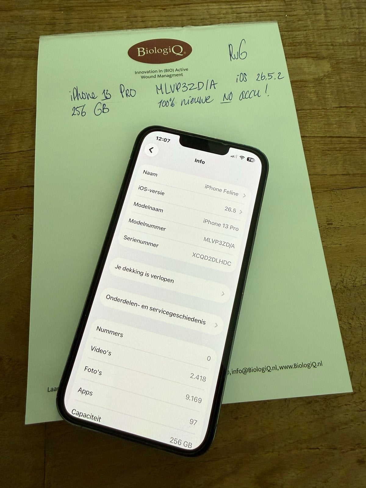 Apple iPhone 13 Pro 256GB Blauw - Nieuwe accu, topconditie!, 256 GB, Blauw, Ophalen of Verzenden, Zo goed als nieuw