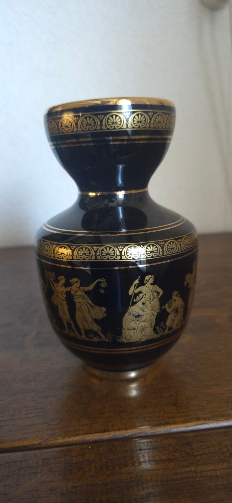 Set van 2 handgemaakte Griekse vazen van Nkofitou | 24K goud, Antiek en Kunst, Ophalen