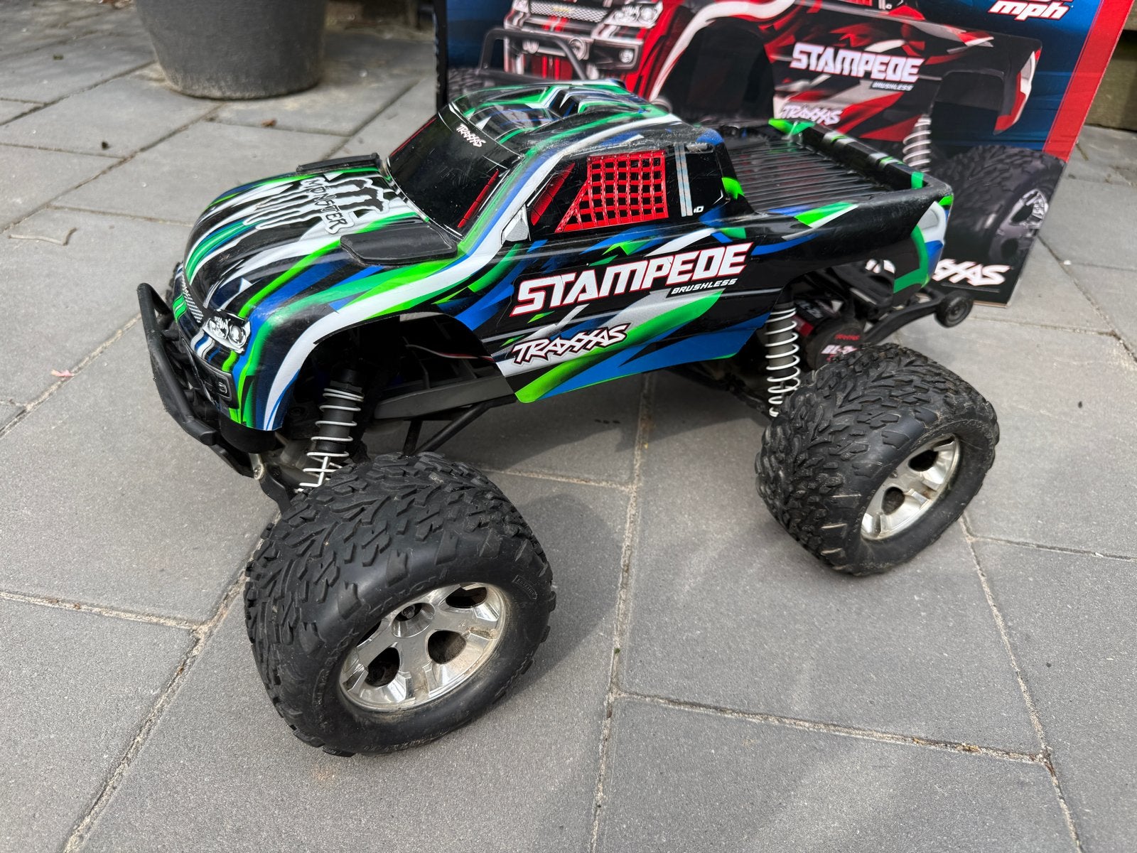 Traxxas Stampede BL-2S Brushless RC Truck, Elektro, Gebruikt, Auto offroad, Ophalen of Verzenden