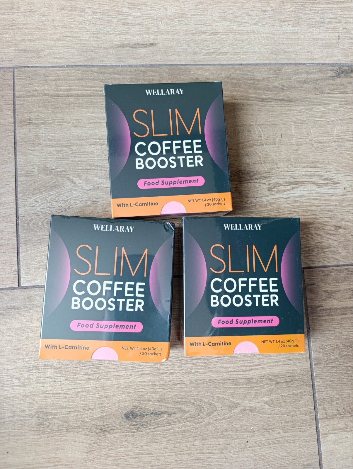 Wellaray Slim Coffee Booster met L-Carnitine - 3 stuks, Sport en Fitness, Ophalen of Verzenden, Nieuw, Poeder of Drank