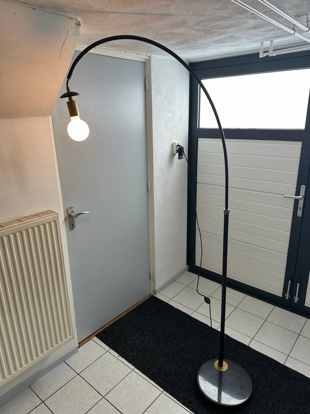 Coco Maison design vloerlamp met marmeren voet, dimbaar, Ophalen, E27 (groot), Zo goed als nieuw, Metaal
