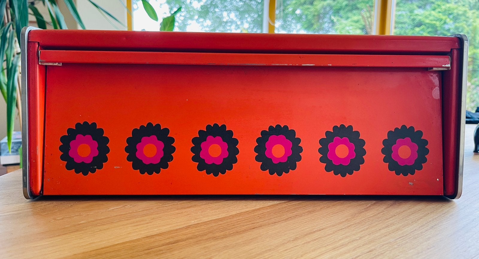 Vintage Brabantia broodtrommel oranje, Ophalen of Verzenden, Huis en Inrichting