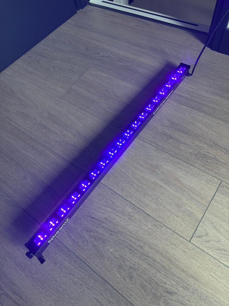 BeamZ blacklight BUV183 LED Bar 18x3w UV, Ophalen of Verzenden, Zo goed als nieuw, Licht