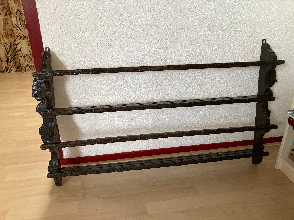 Antiek eiken bordenrek, Ophalen