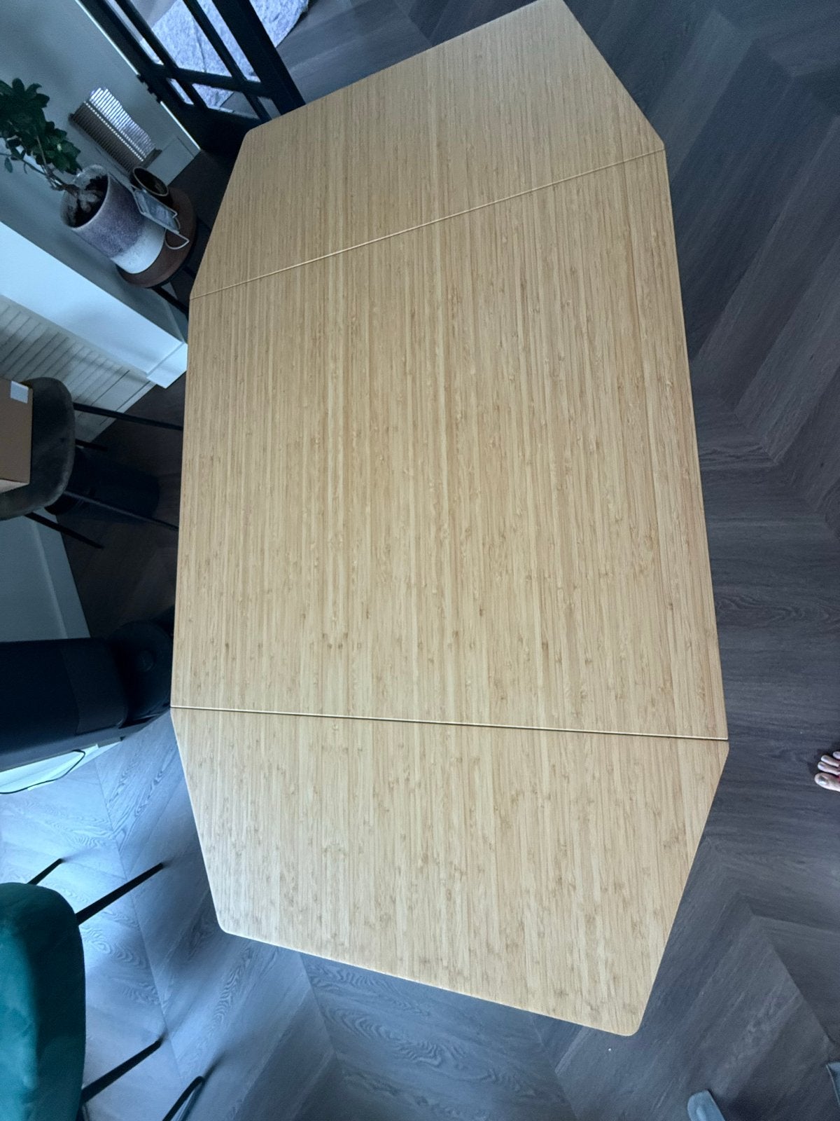 IKEA uitklapbare eettafel - Bamboe look, Huis en Inrichting, Tafels | Eettafels, Ophalen, Gebruikt, 100 tot 150 cm, 50 tot 100 cm