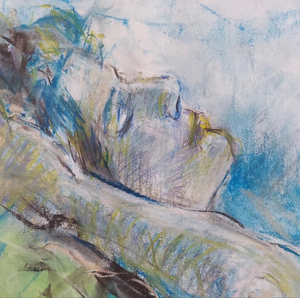 Liggend naakt - modeltekening - pastel door Bart Verlaat, Ophalen