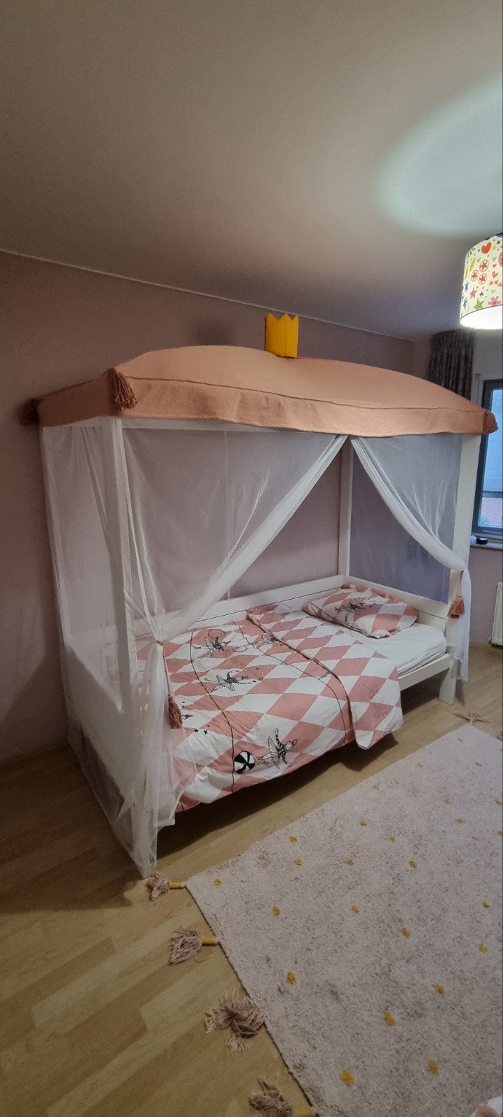 Originele LIFETIME Kidsrooms hemelbed-bovenbouw met Lorena C, Ophalen, 85 tot 100 cm, Gebruikt, Hoogslaper of Stapelbed