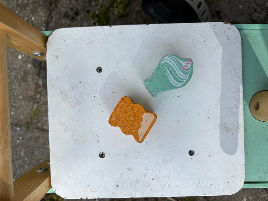Houten Loopkar IJscowagen met Speelgoed, Ophalen of Verzenden, Gebruikt, Duw- of Trekspeelgoed