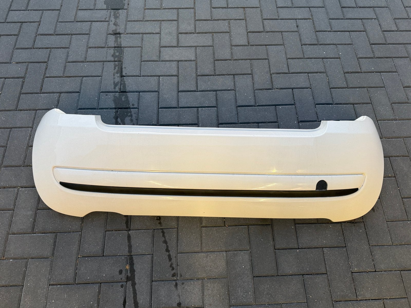 Fiat 500 Achterbumper 2010 Bianco Gelato 268, Ophalen, Gebruikt, Achter, Bumper
