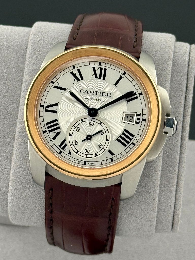 Cartier Kaliber 38 W2CA0002 Zilver 2017 Full, Overige merken, Leer, Polshorloge, Ophalen of Verzenden