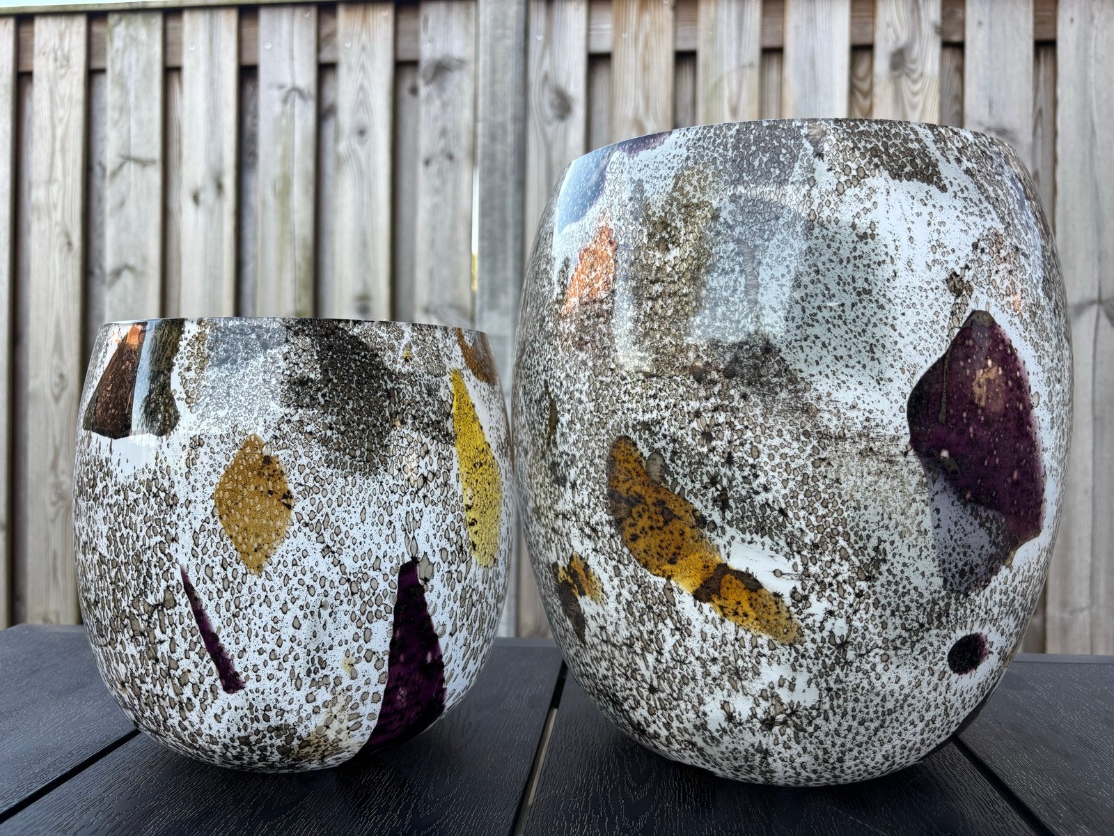 Set van 2  glazen vazen/potten van Nordal Denmark, Ophalen