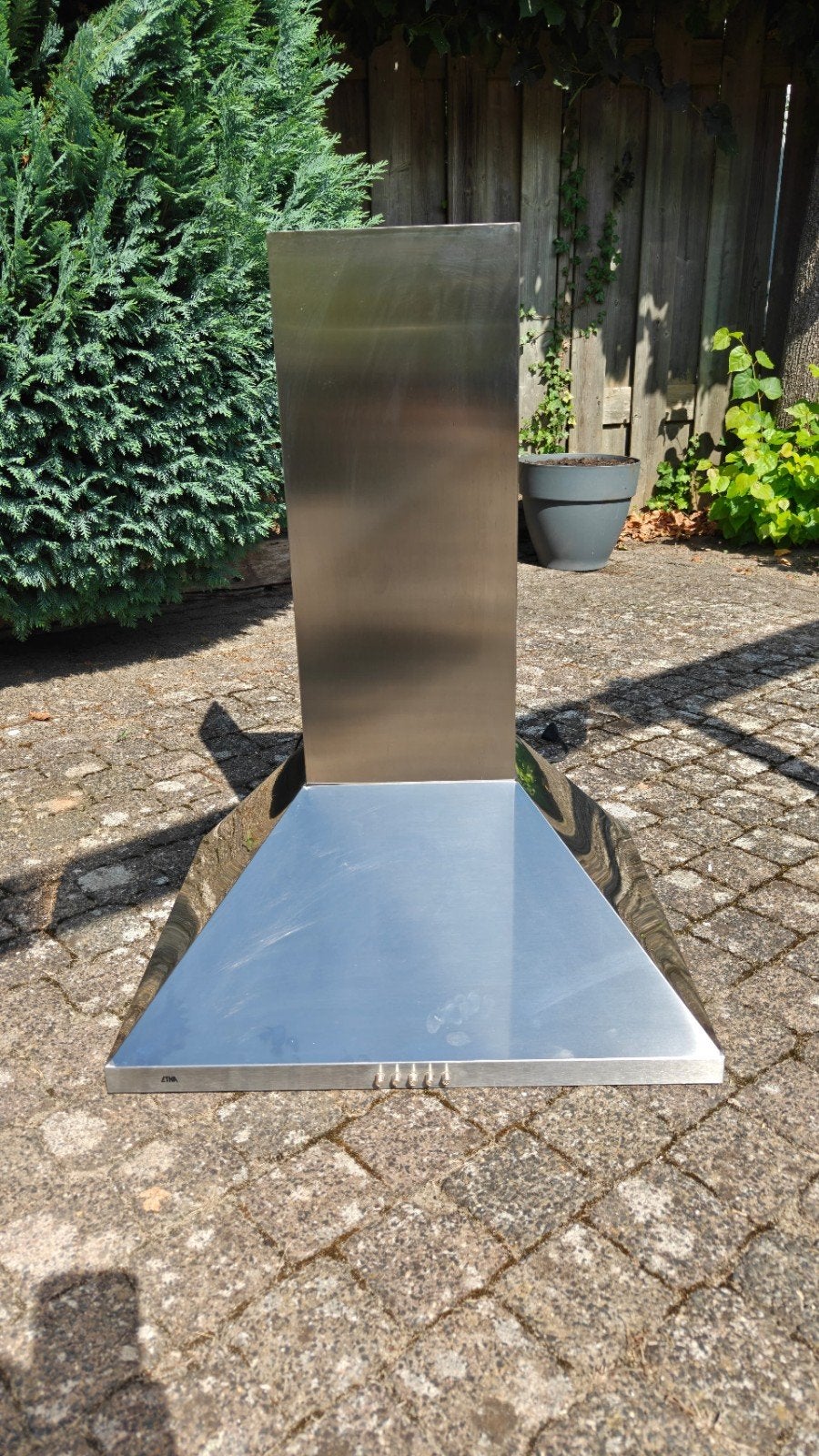 ETNA AP260RVS Afzuigkap - RVS wandschouw Afzuigkap, Ophalen, Gebruikt, Inbouw, Motor