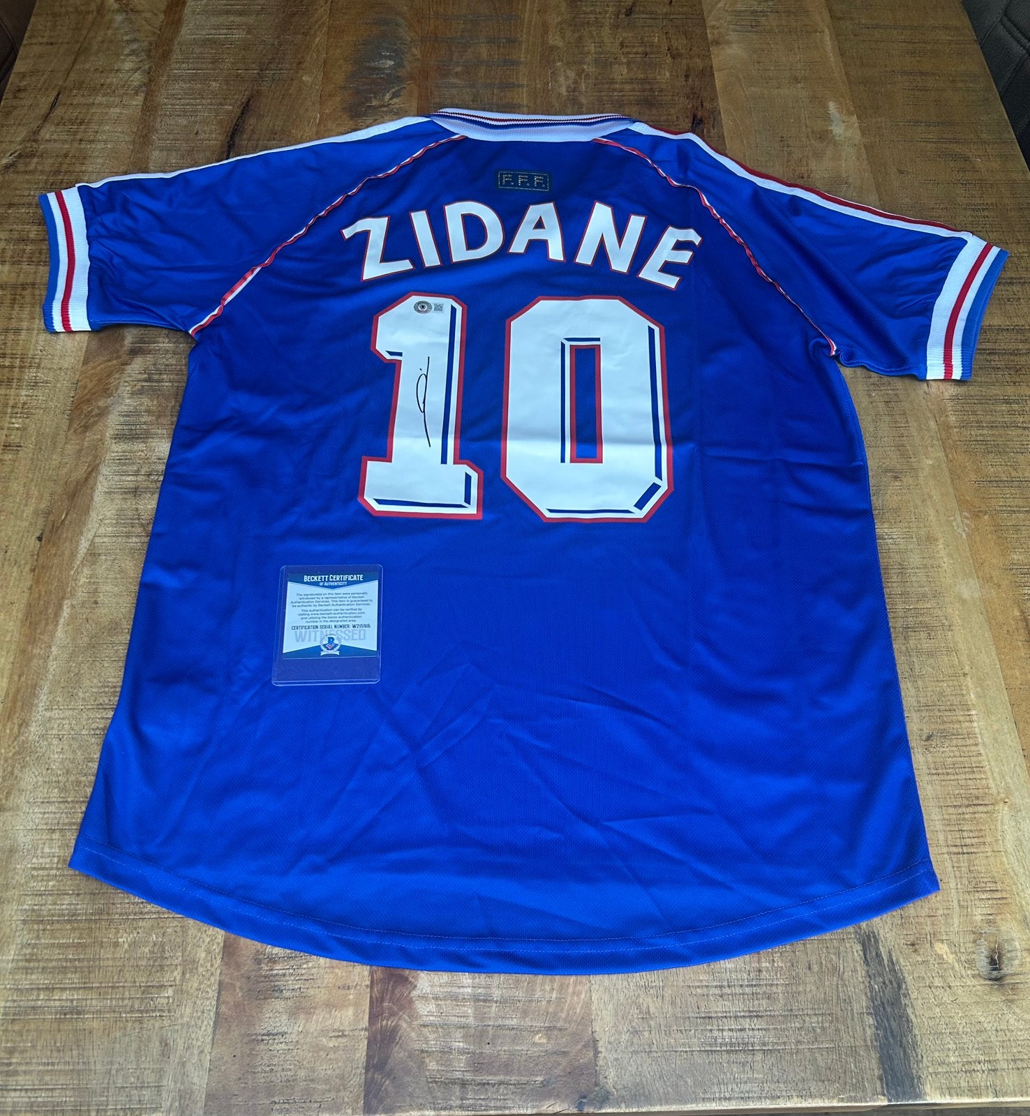 Gesigneerd Zidane Frankrijk Beckett, Ophalen of Verzenden, Zo goed als nieuw, Buitenlandse clubs, Shirt