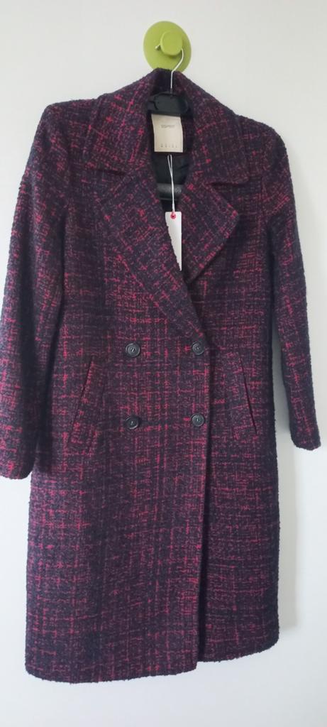 Nieuwe Esprit jas rood/zwart, maat XS (34 of kleiner), Kleding | Dames, Nieuw, Ophalen of Verzenden, Maat 34 (XS) of kleiner, Rood
