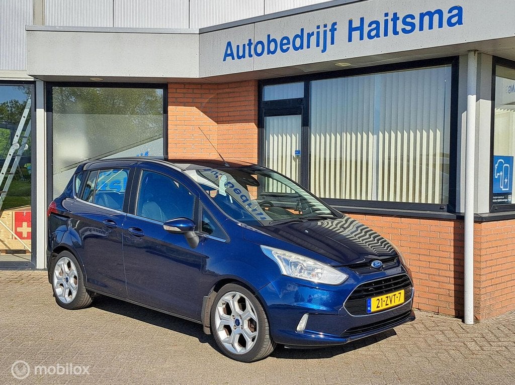 Ford B-Max 1.6 TI-VCT Titanium Automaat | Tr.hk | LMV, Auto's, Ford, Gebruikt, Zwart, 4 cilinders, Leder en Stof