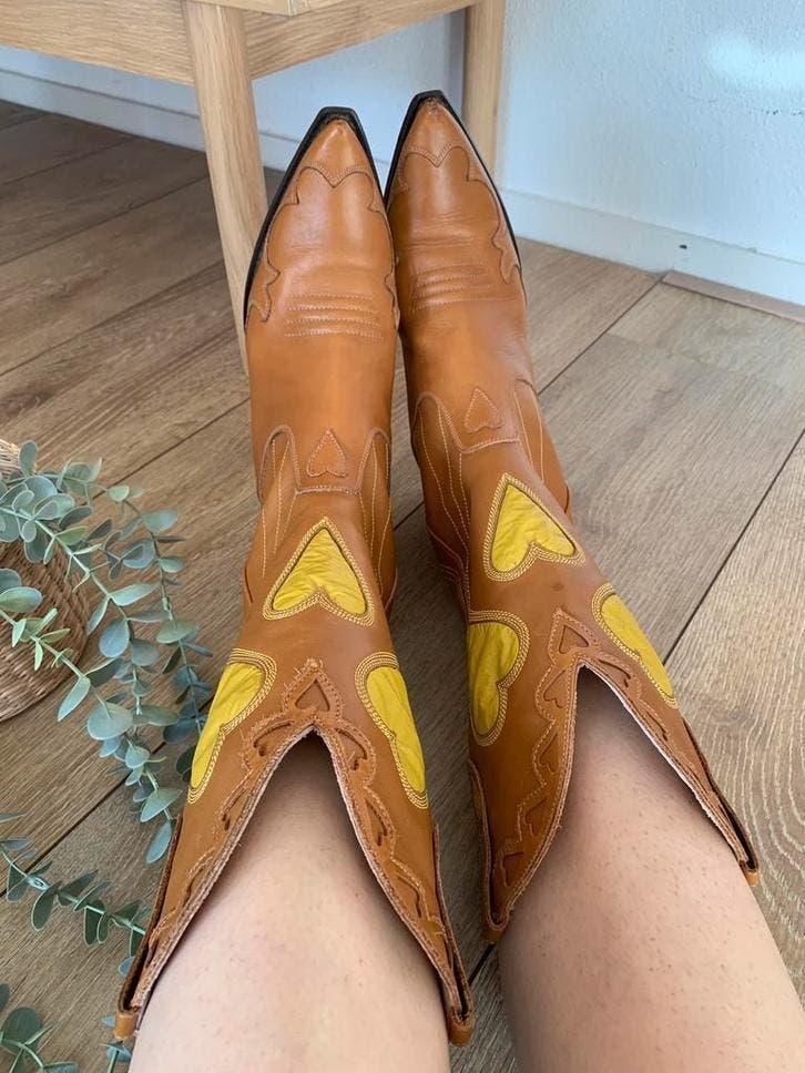 Fornarina cowboylaarzen 39 40 western boots bohemian laarzen, Hoge laarzen, -, Ophalen of Verzenden, Zo goed als nieuw