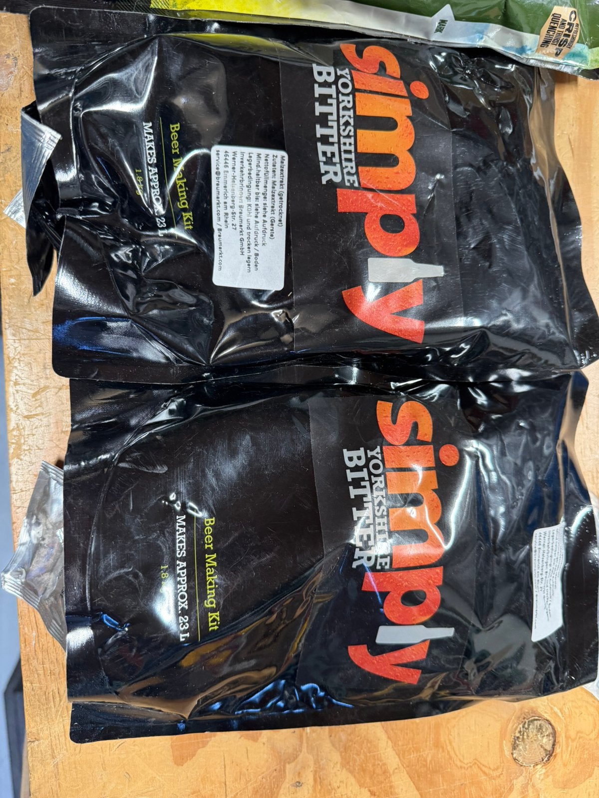2x Porter bierpaket + gist voor 23 liter elk, Ophalen of Verzenden