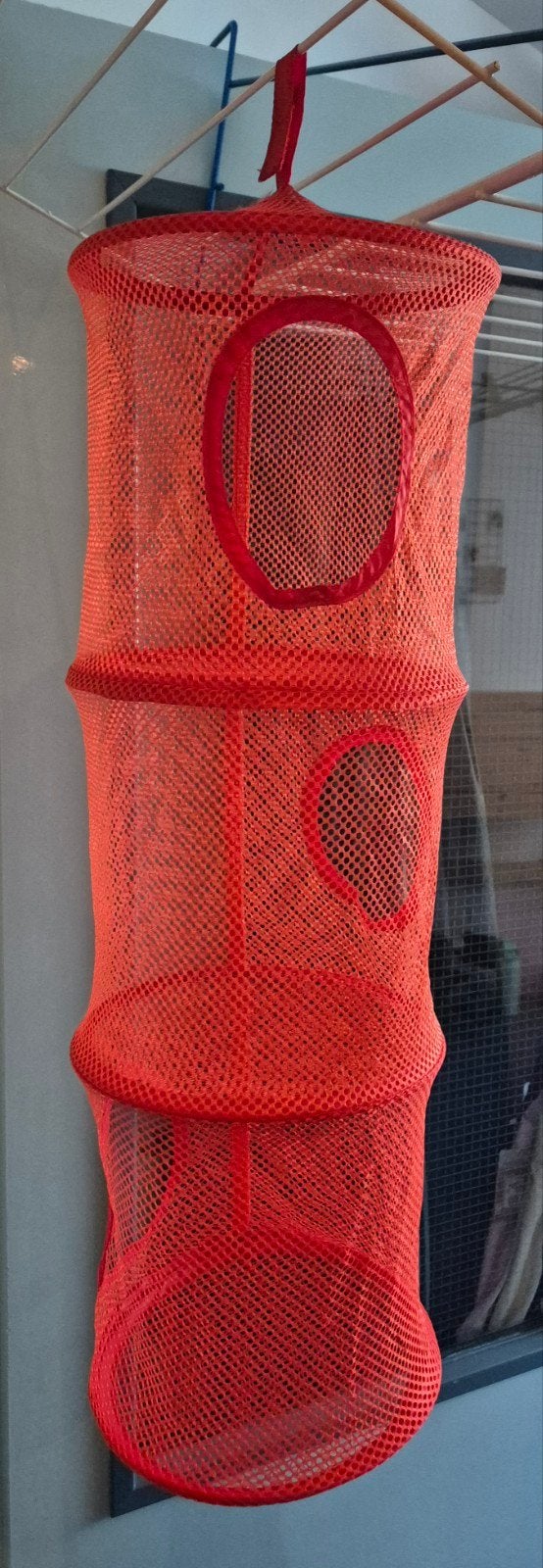 Hangende speelgoedopberger, Rood, Ophalen of Verzenden, Gebruikt