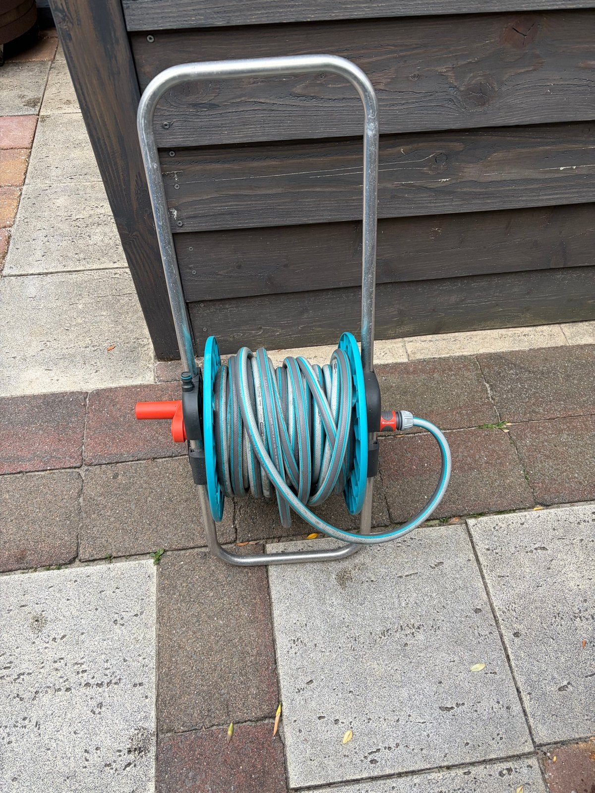 Gardena Tuinslanghaspel met 20 meter slang, Tuin en Terras, Tuinslangen, Gebruikt, Tuinslanghaspel, Ophalen