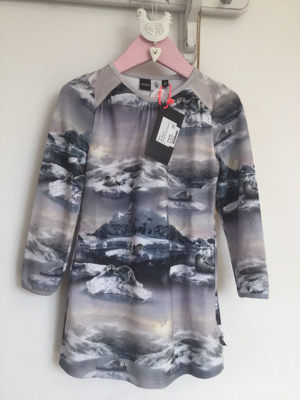 Nieuw Molo jurkje maat 104 schattige zeehonden print, Kinderen en Baby's, Ophalen, Nieuw, Meisje, Jurk of Rok