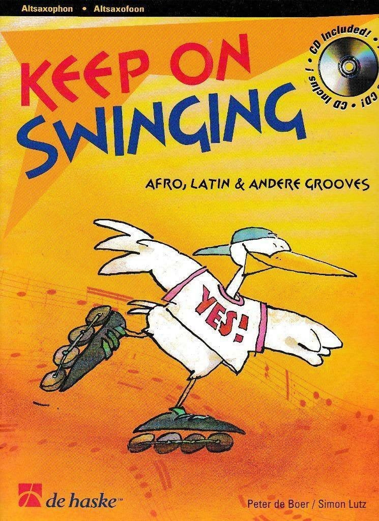 altsaxofoon intermediate : Keep on swinging + cd-net boek, Gebruikt, Overige genres, Saxofoon, Ophalen of Verzenden