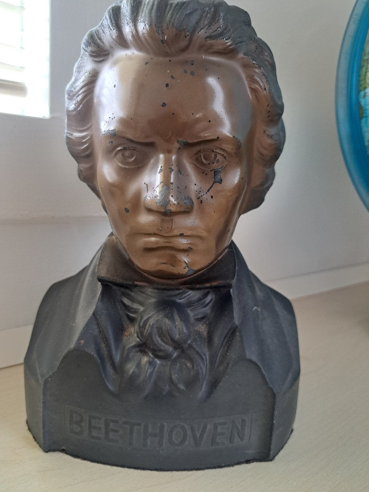 Vintage Beethoven Buste - Klassieke Componist Decoratie, Ophalen of Verzenden