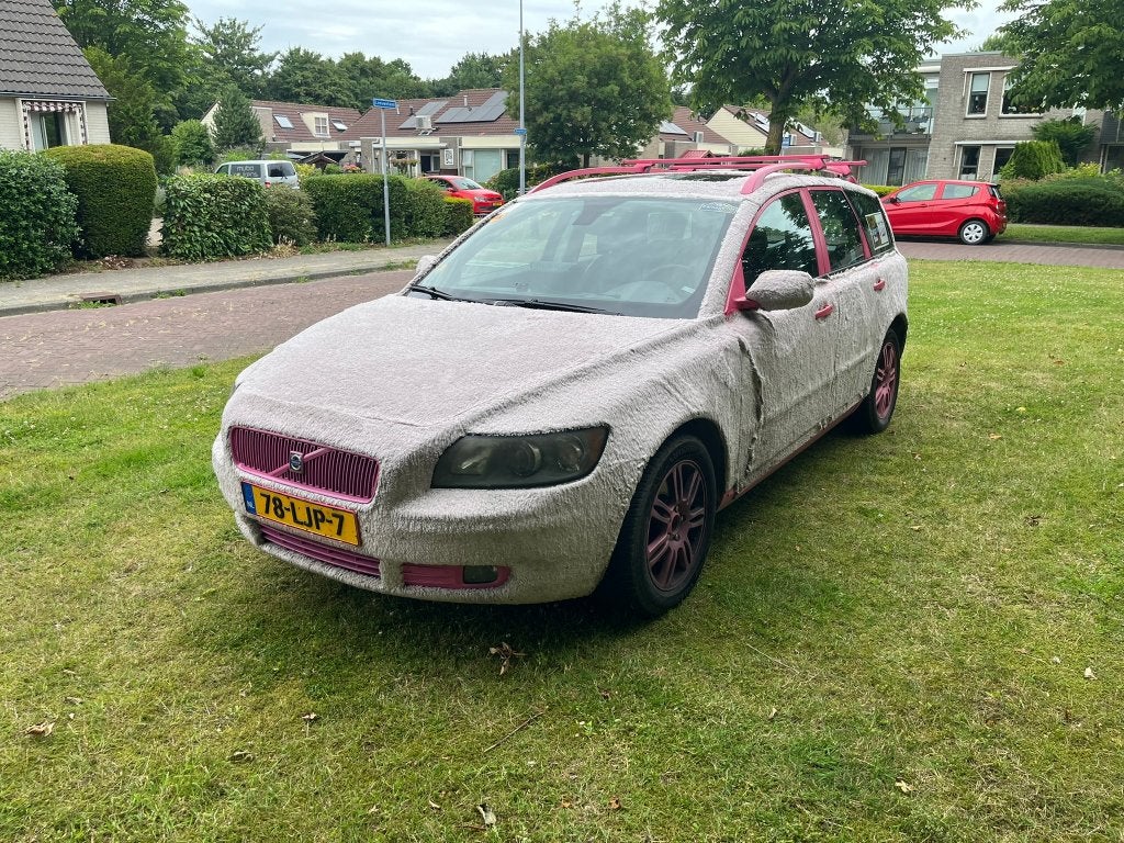 Volvo V50 2.5 170PK | Android Radio | Roze Stof, Auto's, Overige kleuren, 700 kg, 11 km/l, 2435 cc