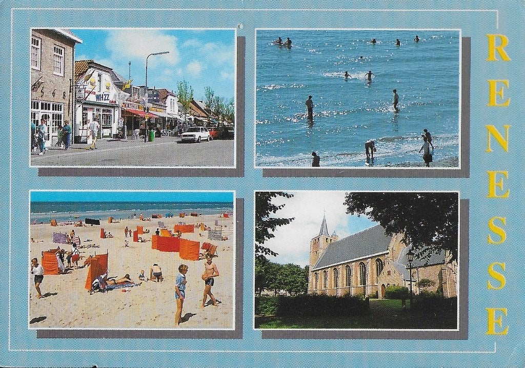F654 Gelopen ansichtkaart Renesse, Ophalen of Verzenden, 1980 tot heden, Gelopen