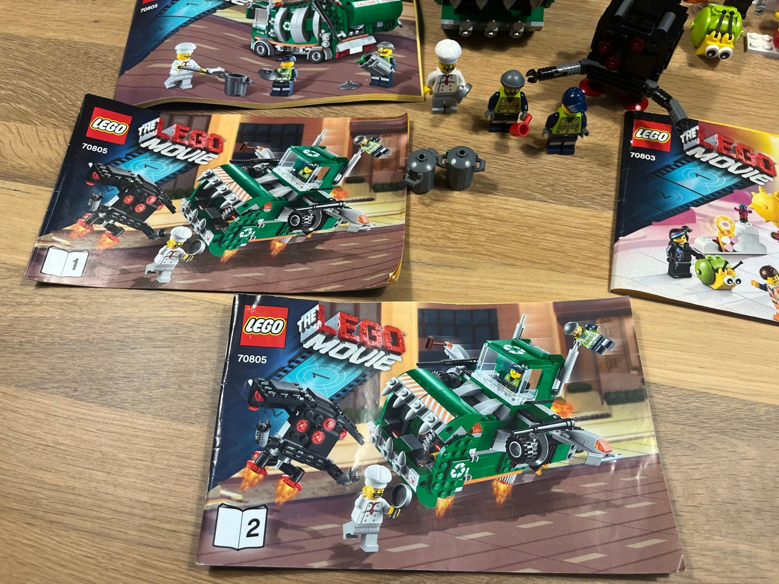 LEGO The Movie sets 70800, 70803, 70805 met boekjes, Gebruikt, Overige thema's, Lego, Ophalen of Verzenden