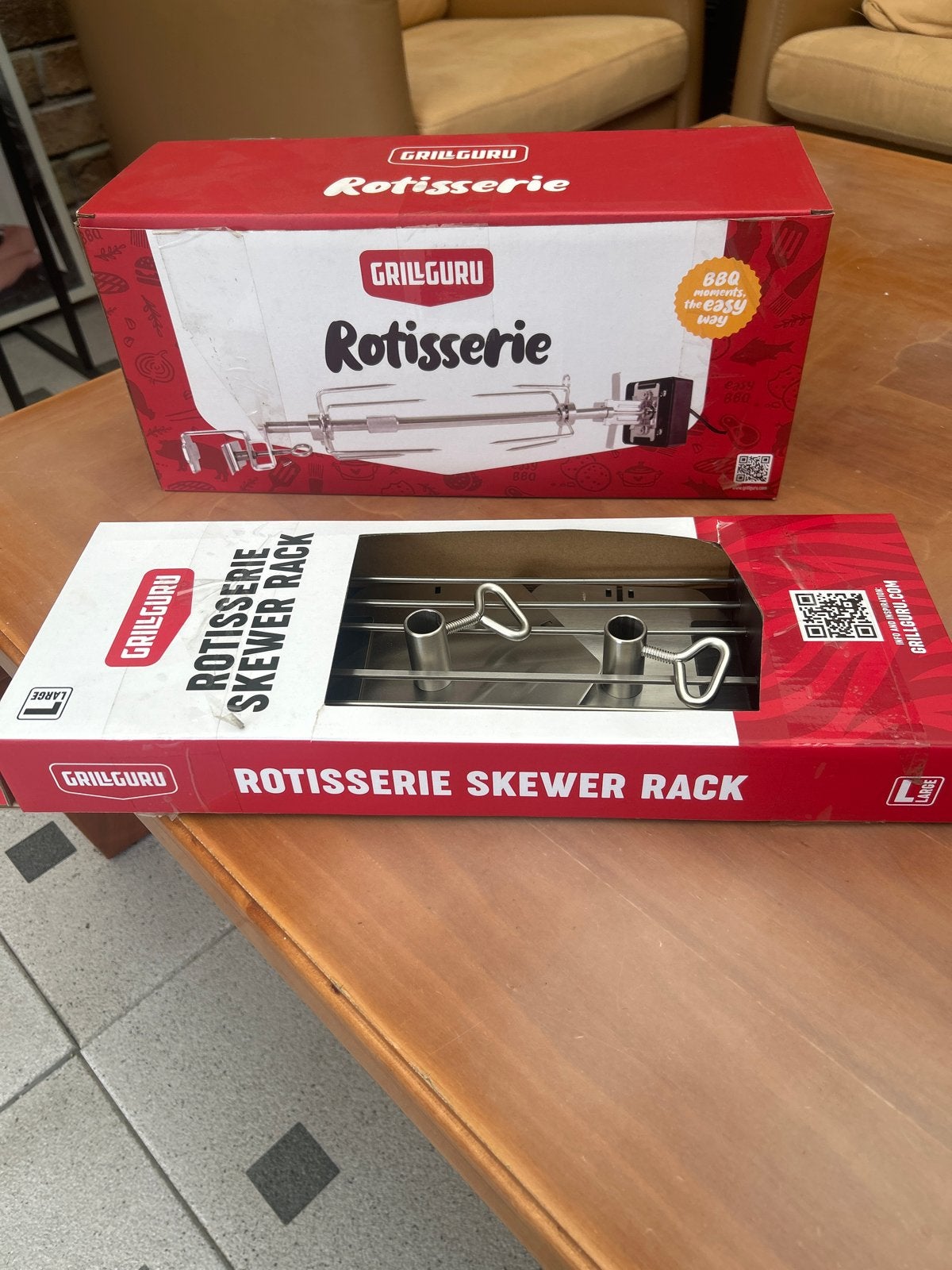 Grill Guru Rotisserie en Skewer Rack - Nieuw in doos, Ophalen, Nieuw
