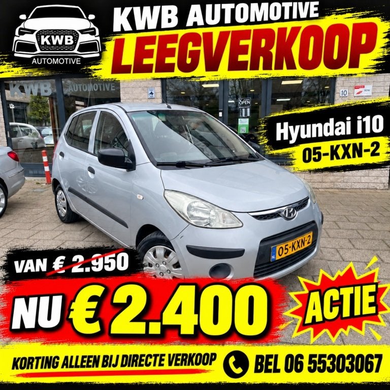 Hyundai i10 1.1 | Airco | Nieuwe APK | 4 | nieuwe Banden | B