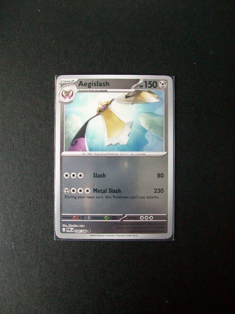 3458. Nieuwe Pokemon Kaart Holofoil AEGISLASH HP 150 058/088, Verzenden, Nieuw, Losse kaart, Foil