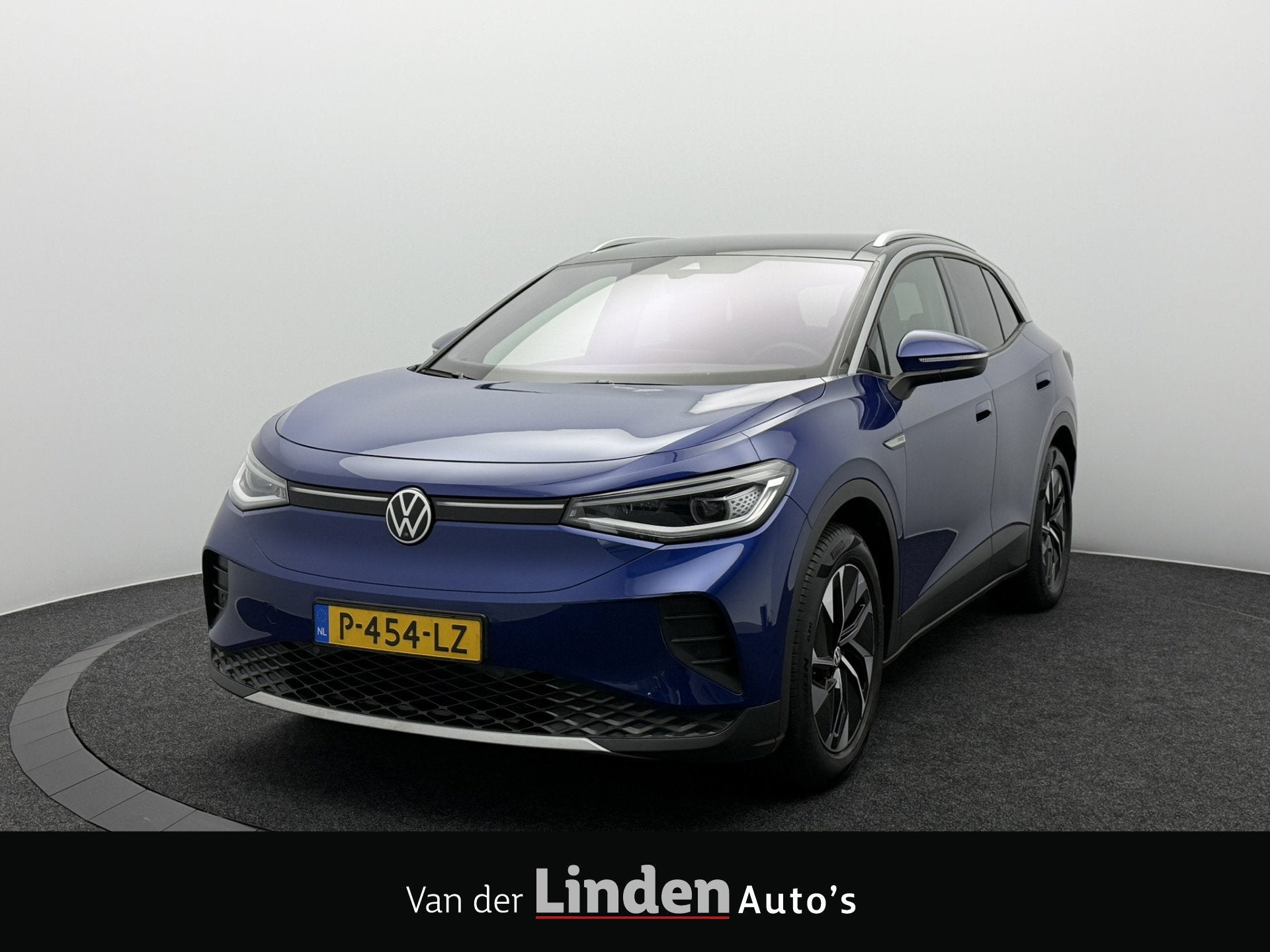 Volkswagen ID.4 Pro 77 kWh SOH 96,3% | Warmtepomp | Panorama, Auto's, Dealer onderhouden, Gebruikt, Zwart, Blauw
