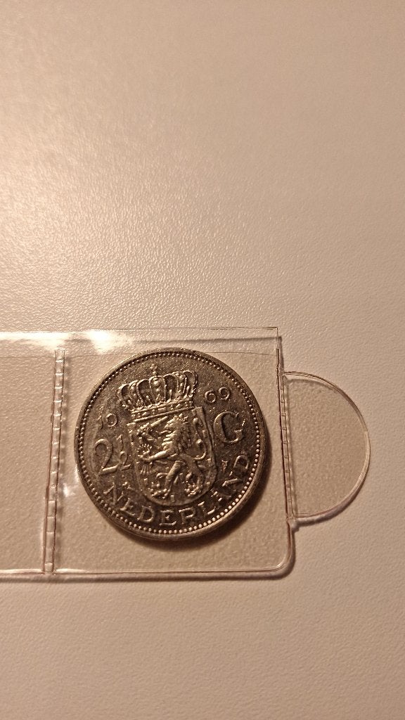 Rijksdaalder 1969 visje, Ophalen of Verzenden, Koningin Juliana, 2½ gulden, Losse munt